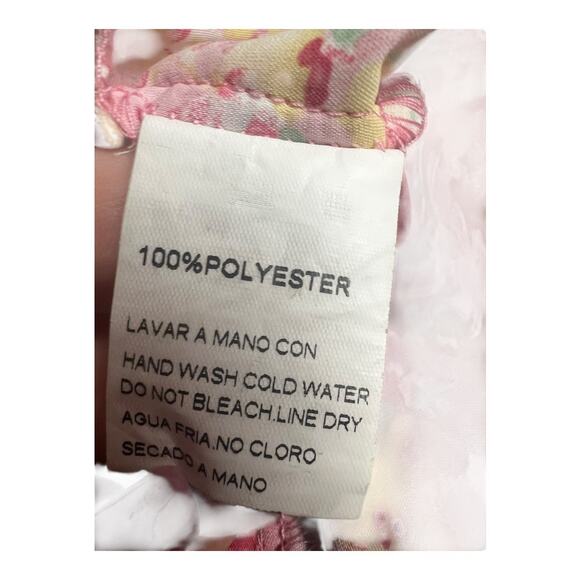 Womens Coquette Cottagecore Dress Girly Romantic Pink Floral Small Mini - Picture 9 of 9